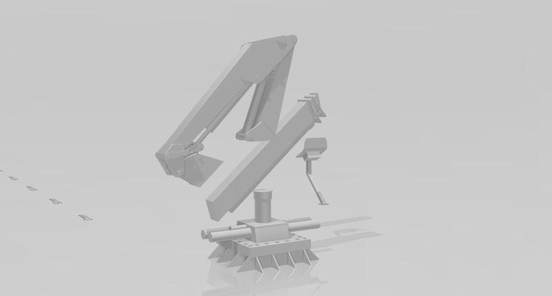 HDS deck crane Heila for model boats