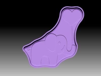 ELEPHANT LOVE 3 BATH BOMB MOLD