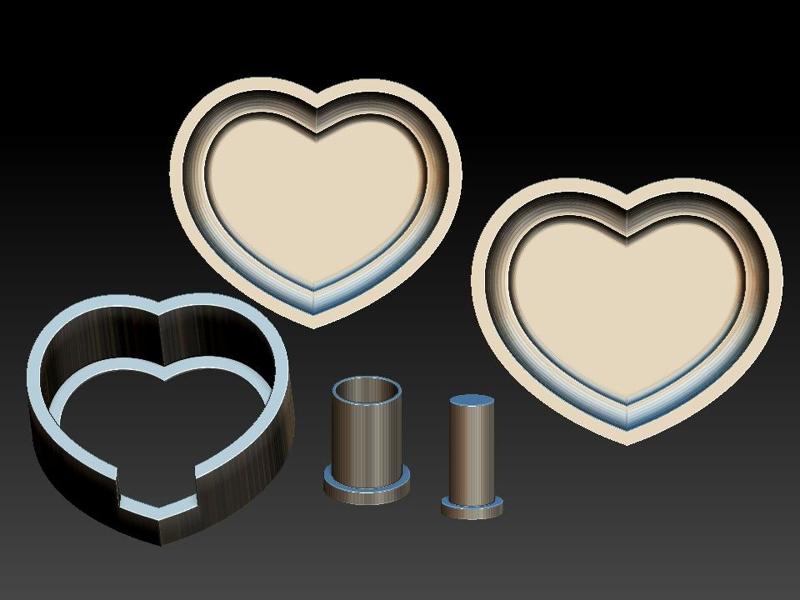 Heart, Solid Bubble Bar Mould