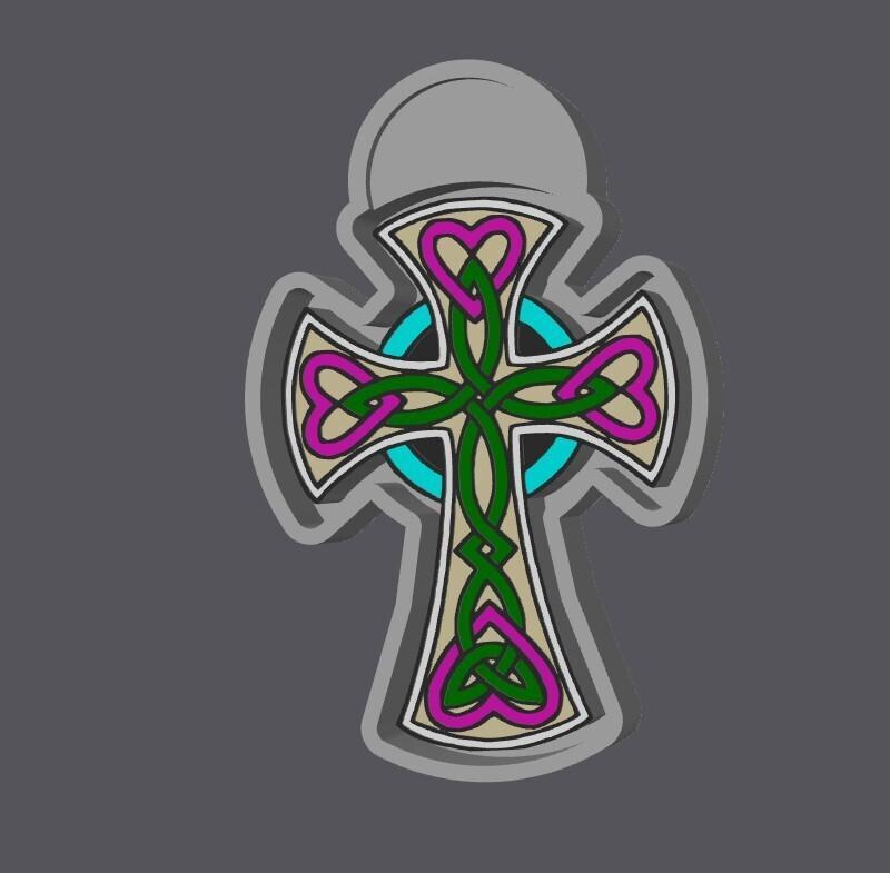 Celtic Cross Freshie Mold Housing
