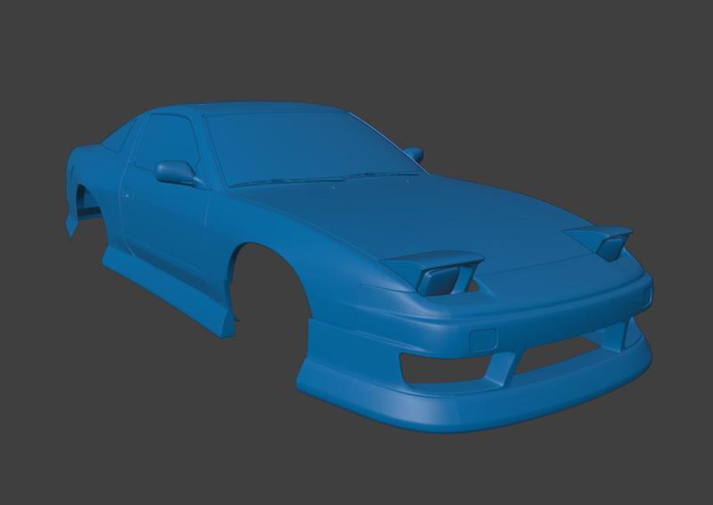 RC BODY 1993 240SX SE NISSAN 1/10 3D PRINT STL