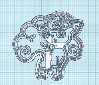 Pokemon: Alolan Vulpix Cookie Cutter
