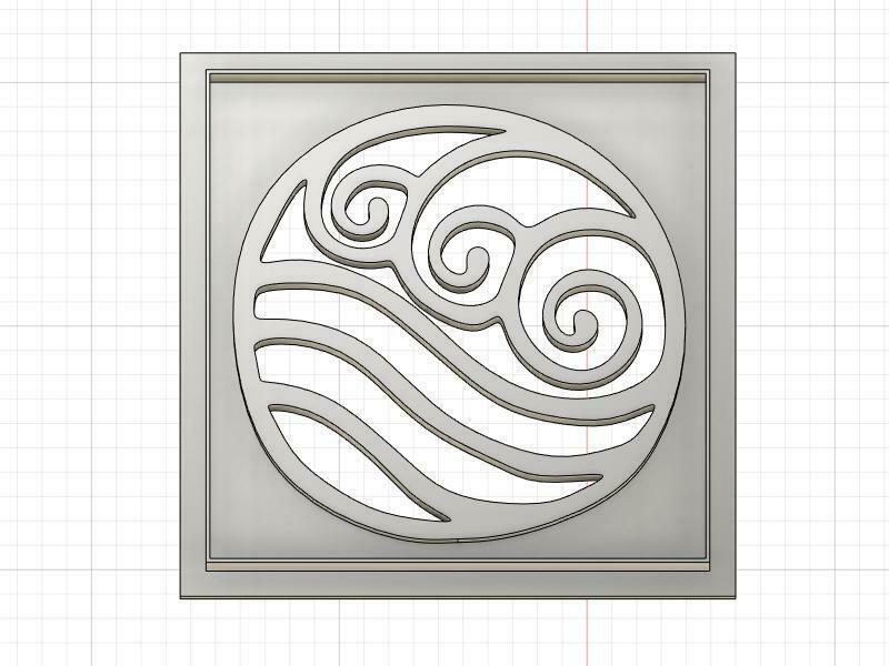 3D Model of Avatar the Last Air Bender Water Element Cookie Cutter