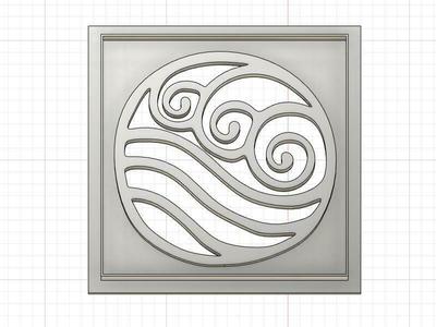 3D Model of Avatar the Last Air Bender Water Element Cookie Cutter