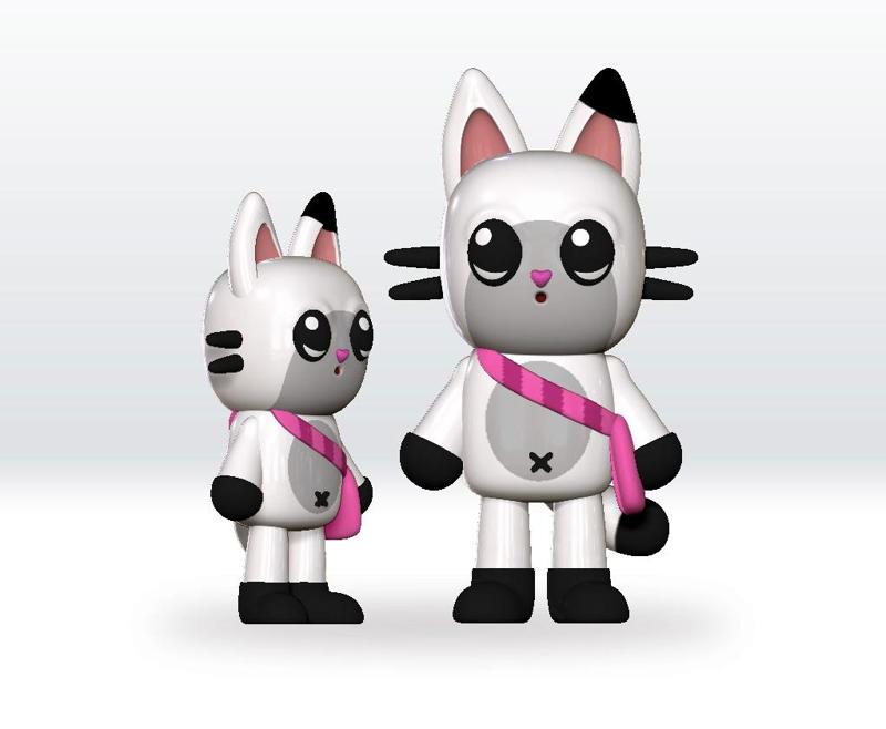 Pandy Paws Gabbys Dollhouse STL 3D Model Fanart Character