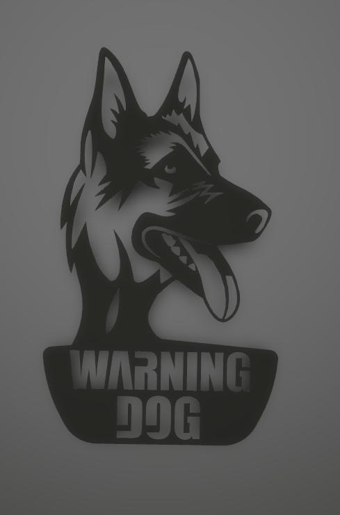 German Shepherd Warning Sign