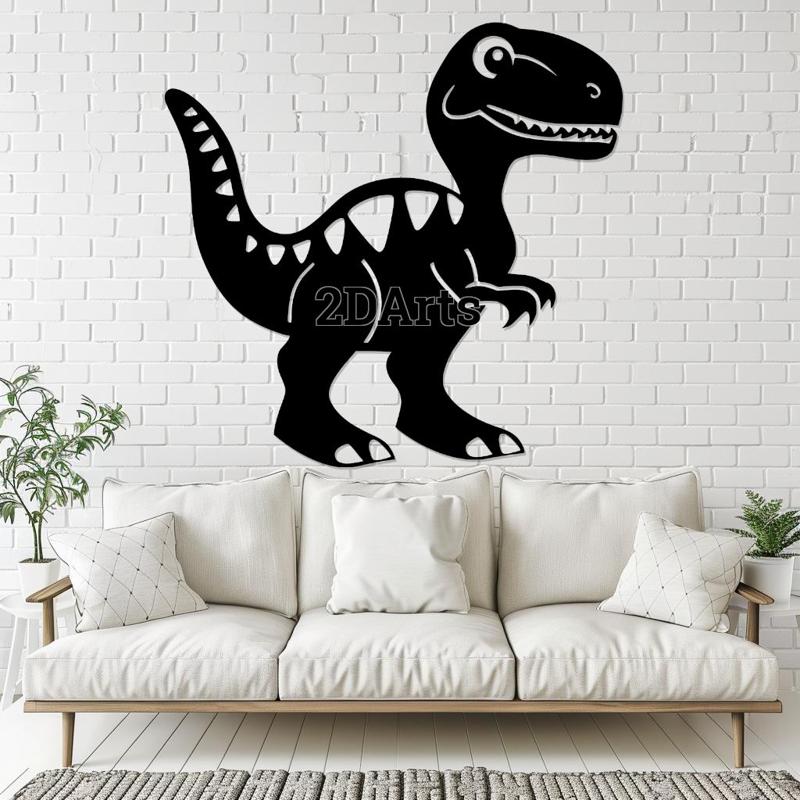 Cute Cartoon T-Rex 2D Wall Art/Window Art
