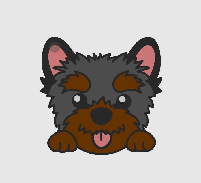 Cute Yorkshire terrier keychain