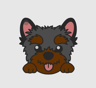 Cute Yorkshire terrier keychain