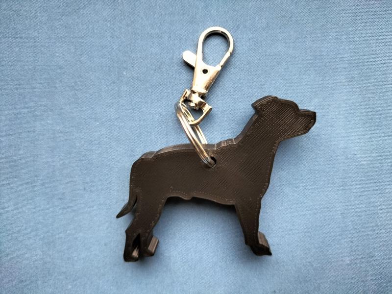 Staffordshire bull terrier keychain
