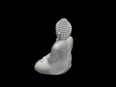 Serene Buddha Statue for 3D Print