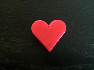 Minimal Heart with hole as a key fob