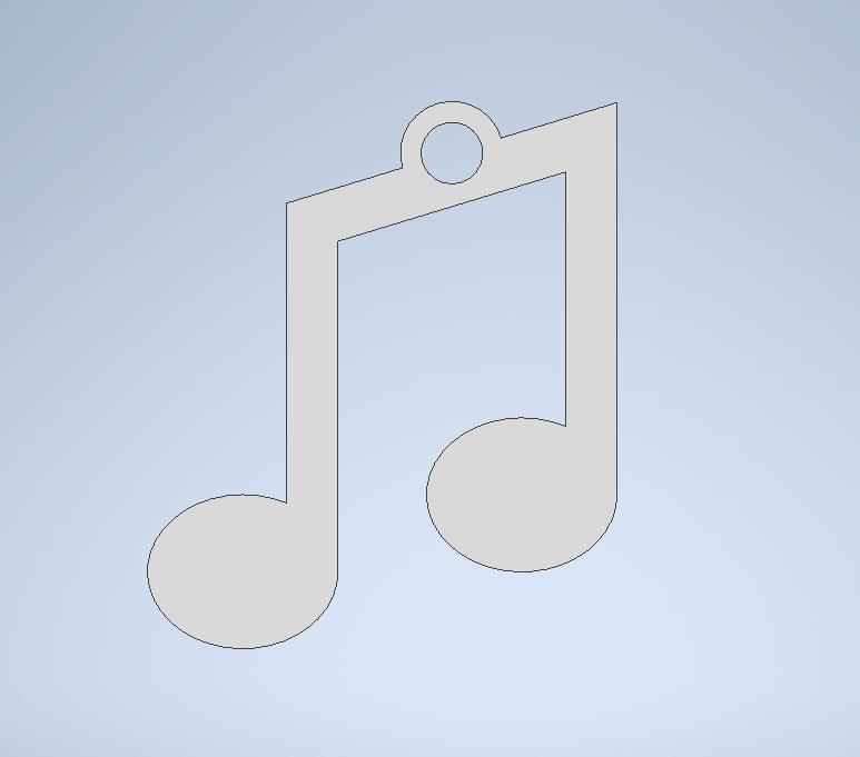 Eighth Note Key chain