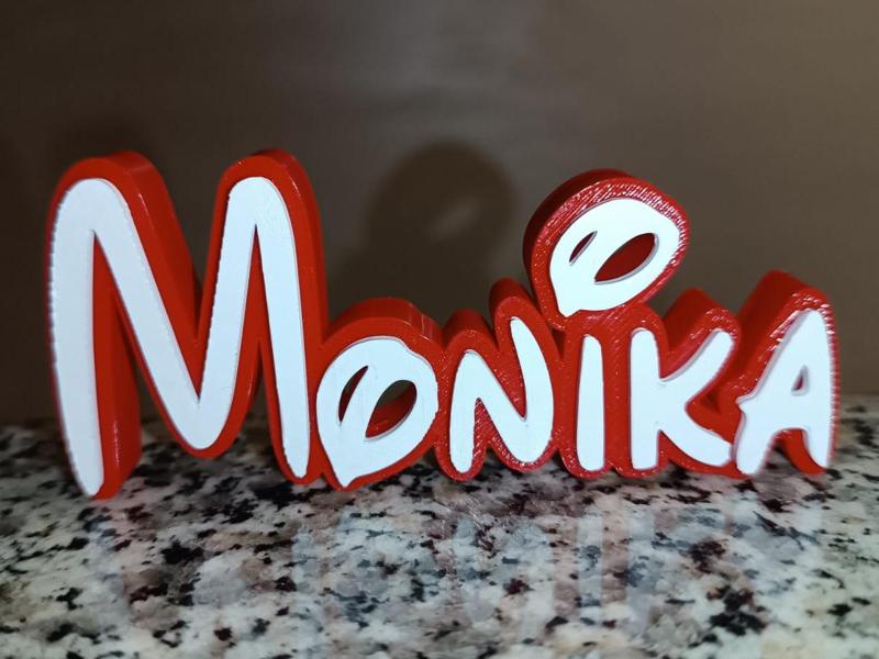 Disney Name Sign Monika Kid Room Wall Decor 3DART