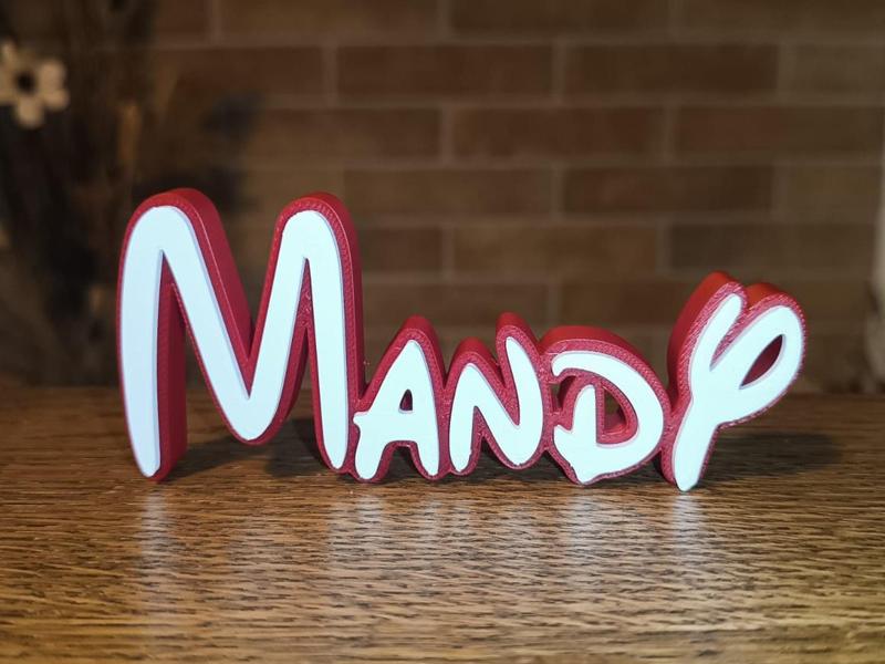 Disney Name Sign Mandy Kid Room Wall Decor Tag 