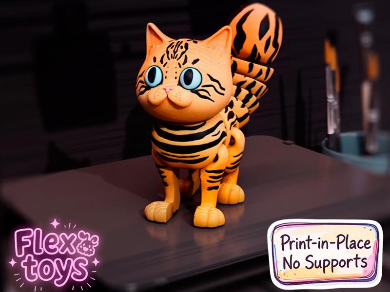 Flexi Cat Simba Free– Print-in-Place 