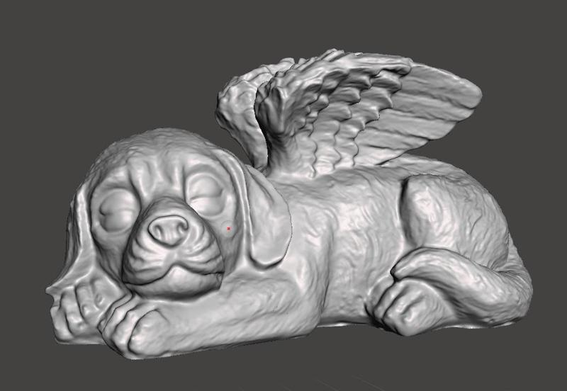 angel wings puppy  sleeping