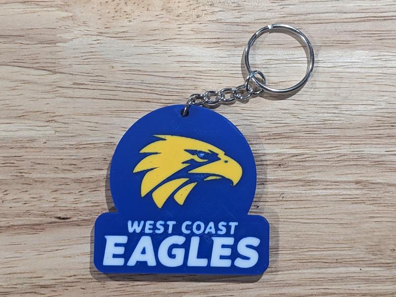 West Coast Eagles AFL Club Logo Keyring