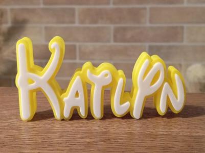 Katlyn Disney Name Sign Decorated Room child Birth