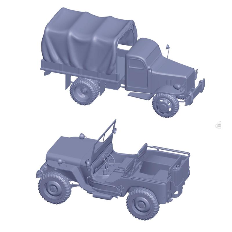 1940s military truck & Jeep