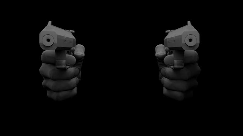 articulated Gun hand