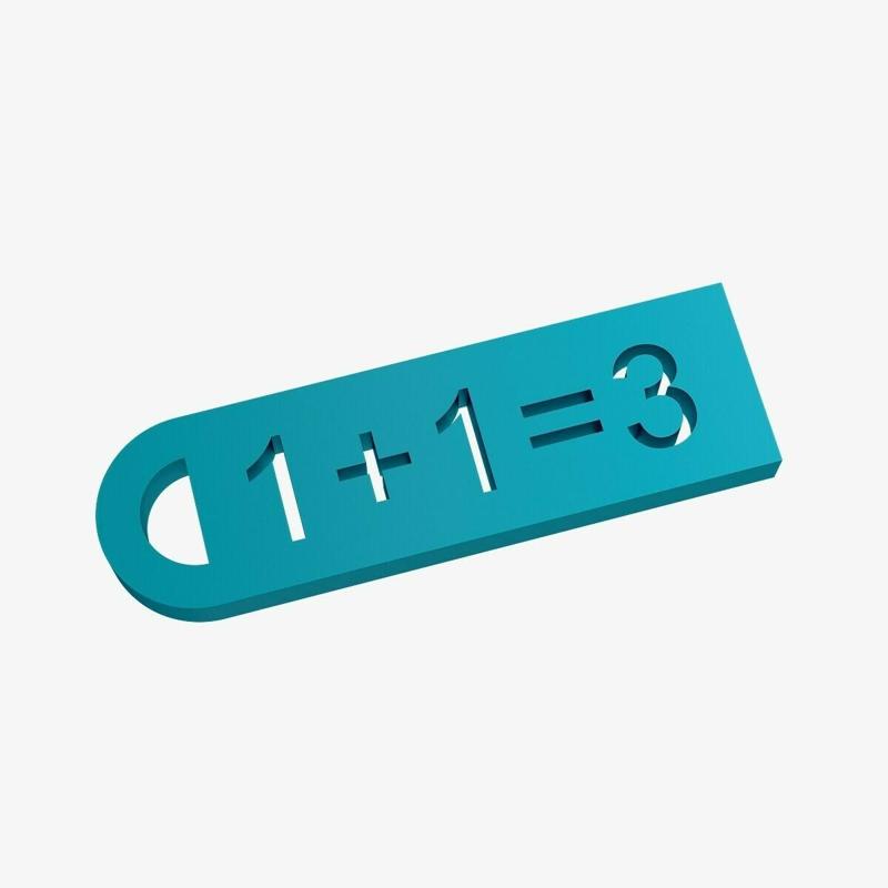 Keychain_1+1=3