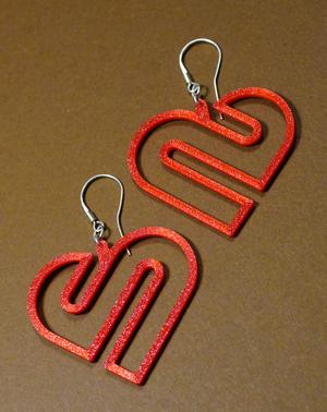 Earring heart valentine's day