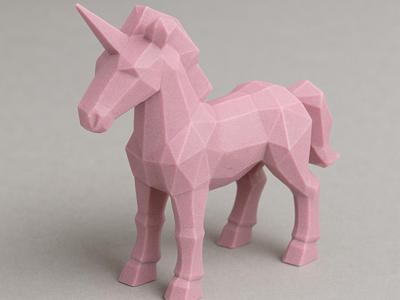 Low Polly Unicorn Figurine