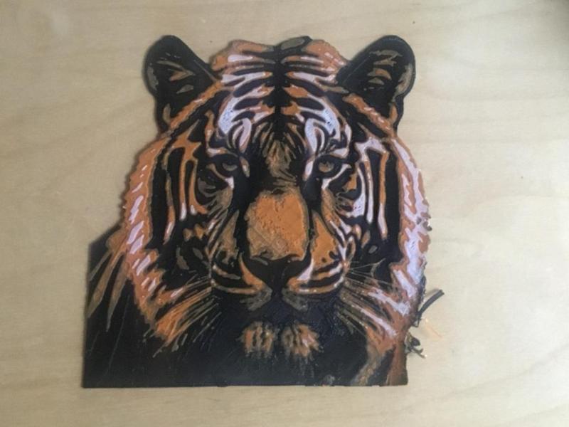 tiger 3 colour hueforge