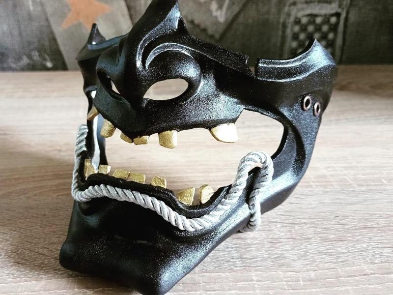 Skeletal Vengeance Damaged Mask Ghost of Tsushima