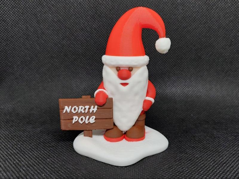 Little Santa (custom sign, name) Christmas figure