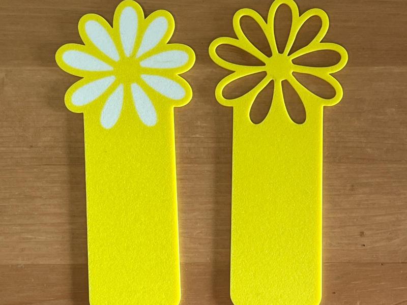 x2 flower bookmark