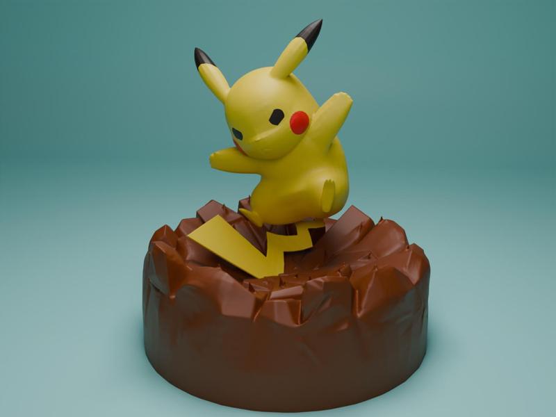 POKEMON Pikachu STATUE MINIFIGURE