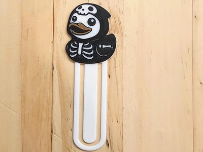 Rubber Duck Skeleton Bookmark