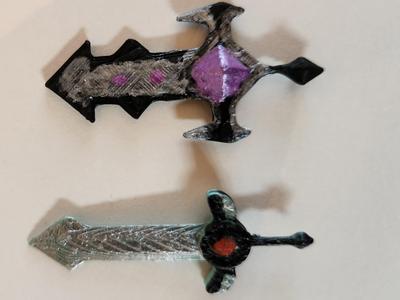 Dark cocoas and Dark chocos swords cookie run 