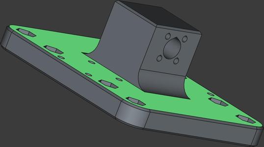 Alternative Z-mount for E3CNC with round leadsscrew nut