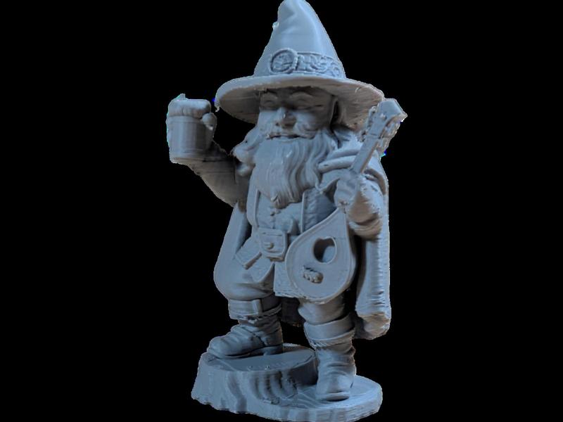 DnD Dwarf Male Bard w/ Tankard, Lute