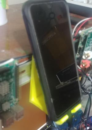 Din rail phone mount