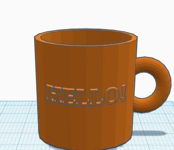 Cup with the inscription "Hello!"