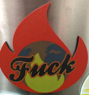 Earth On Fire Wall Art Magnet