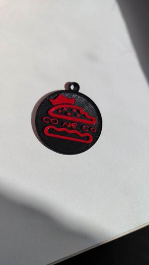 Keychain for restaurant with logo