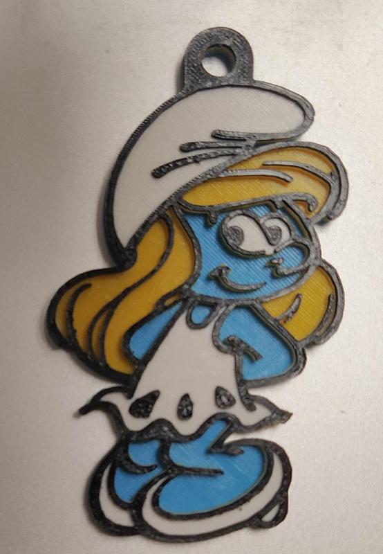 Smurfette keychain