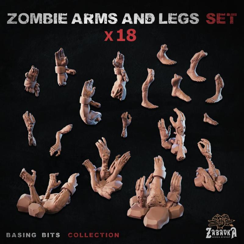 Zombie arms and legs - Basing Bits