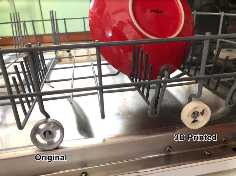 Dishwasher basket roller wheel