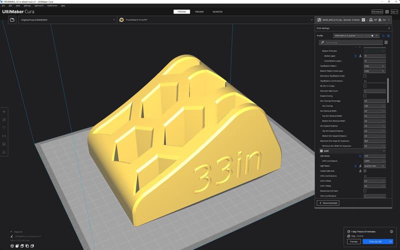 33in wheel lock v3 - Slim&Short