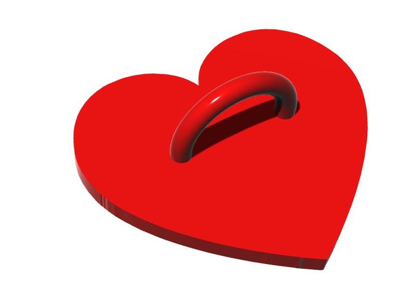 Heart for hair elastic