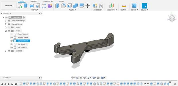 3d Printable Phone Mount for Pixel 3XL and similar 1/4" 20tpi Go-Pro Hardware Compatible