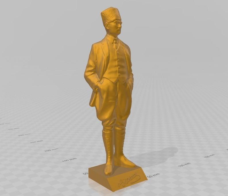 Atatürk Statue with his Signature
