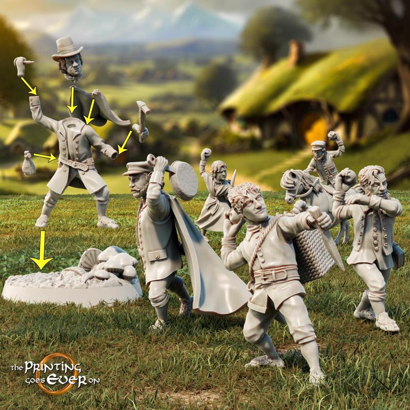 Modular Halfling Throwers - Presupported