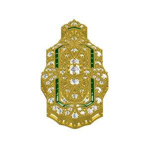 Antique Milgrain Art Deco Diamond Pendant 2